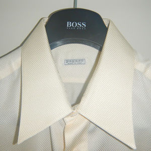 Cream colored Silk Pegaso/Fray Italy Dress Shirt